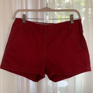 J.CREW 3” Chino Red Size 0